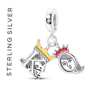 🌟 S925 Sterling Silver King and Queen Charm